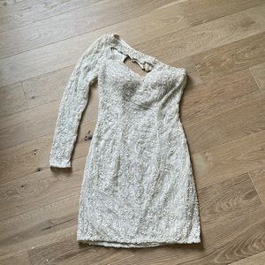 Sherri Hill White Beaded Wedding Dress